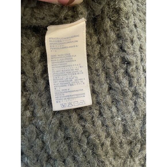 Rebecca‎ Minkoff Vica Knit Hoodie Military Green XS NWT $228 Wool Blend - Picture 6 of 6